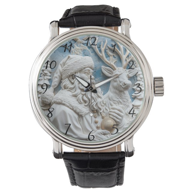 Montre Charme de Père Noël et de rennes (devant)