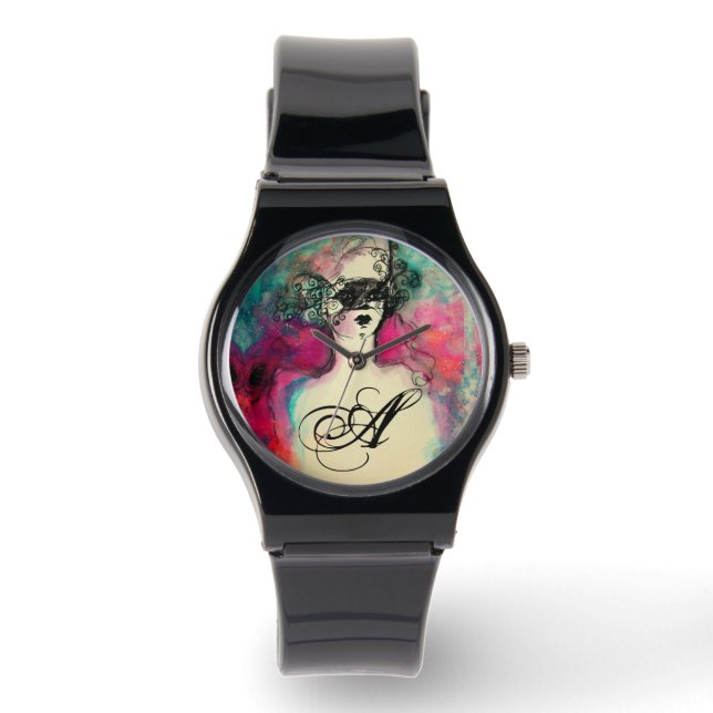 Montre CHARME MONOGRAM / Beauté mystérieuse avec masque (Recto)