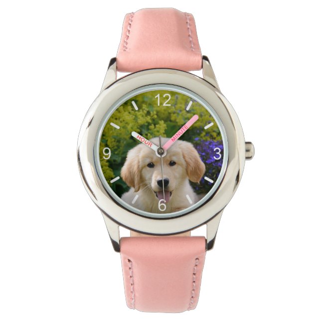 Montre Charming Goldie Retriever Chien Chien Chien Puppy  (devant)