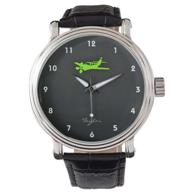 Montre Chartreuse, Neon Green Plane (devant)