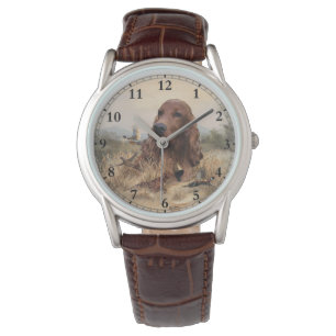 Montre Chasse de Setter irlandais faisan, Art