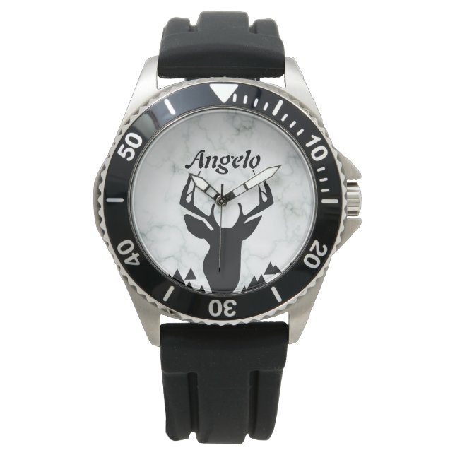 Montre Chasse Hommes Cerf Marbre (devant)