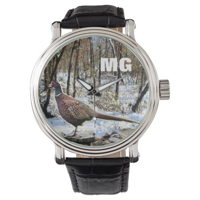 Montre Chasseurs de faisan à col rond Monogramme (devant)