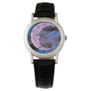 Montre chat 661 Lune rose