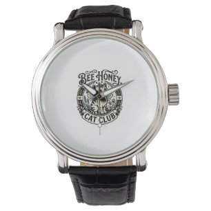 Montre Chat abeille miel Chat drôle Graphique - Club Chat