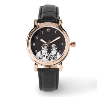 Montre Chat astronaute noir et blanc