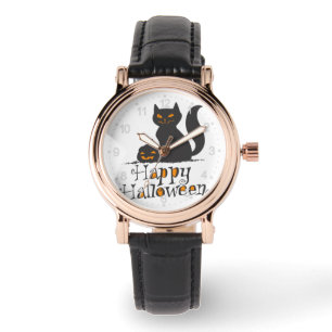 Montre Chat avec citrouille Halloween - Choisir la couleu