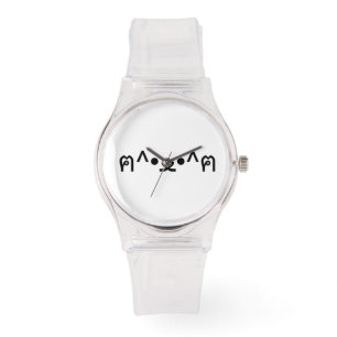 Montre Chat avec Paws Emoticon ฅ^ ・ ・^ฅ Kaomoji Japonais