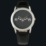 Montre Chat avec Paws Emoticon ฅ^ ・ ・^ฅ Kaomoji Japonais<br><div class="desc">Cute Geeky Asiatique Fun Kitten Avec Paquets ฅ^ ・ ^ฅ Kaomoji Emoticons Japonais ASCII Texte Art Face Mark. Globe Trotters se spécialise dans l'imagerie idiosyncratique du monde entier. Vous y trouverez des Cartes de Voeux,  Cartes Postales,  Posters,  Mousepads et plus encore.</div>
