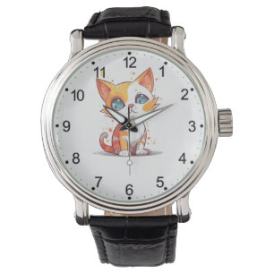 Montre Chat blanc adorable