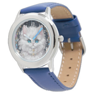 Montre Chat blanc adorable