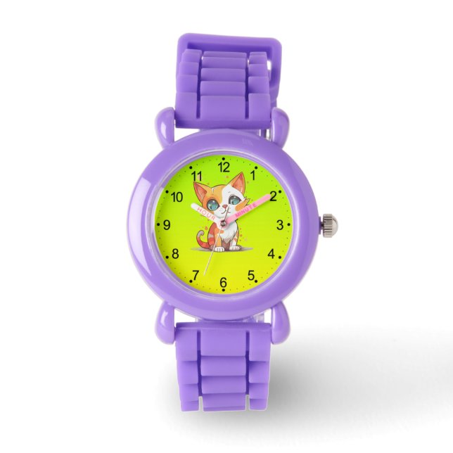 Montre Chat blanc adorable (Recto)