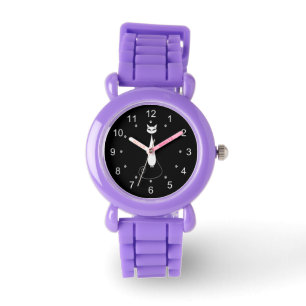 Montre Chat blanc avec des empreintes de pattes