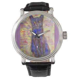 Montre Chat bleu