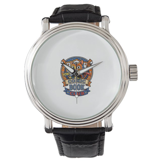 Montre Chat de Bande Dessinée Idée Cadeau Maman Chat - Ch (devant)