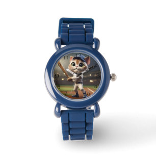 Montre Chat De Baseball Drôle,