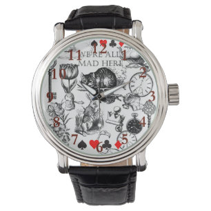 Montre Chat de Cheshire classique alice au pays des merve
