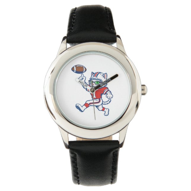 Montre Chat de foot drôle (devant)