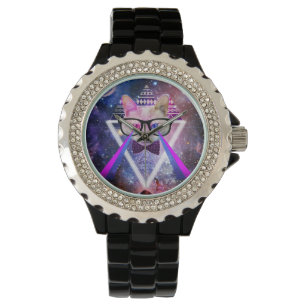 Montre Chat de galaxie de hippie