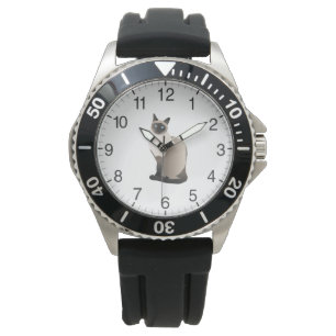 Montre Chat de Siamese gracieux