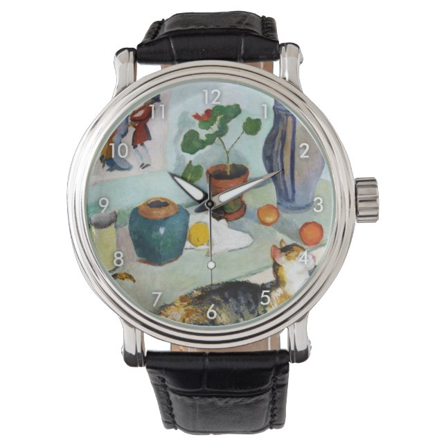Montre Chat et nature morte, August Macke (devant)