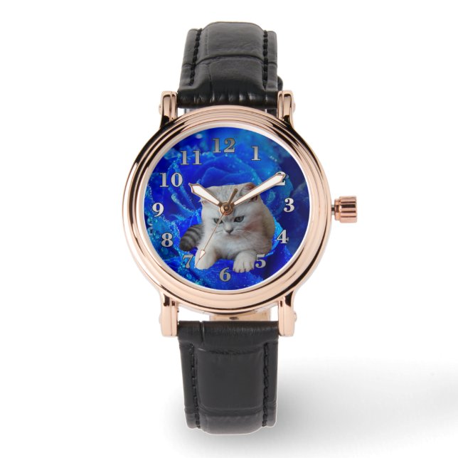 Montre Chat et Rose (Recto)