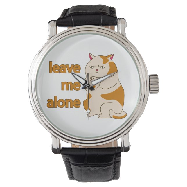 Montre Chat gras grincheux, laisse-moi tranquille (devant)