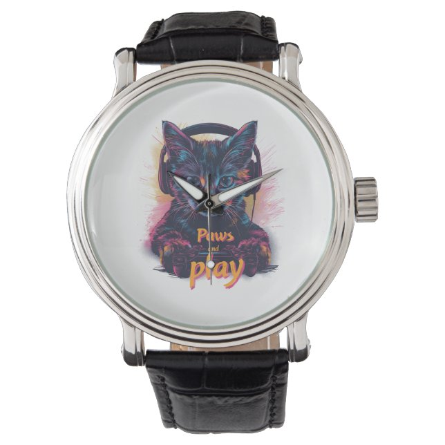 Montre Chat Joueur Niveau Supérieur (devant)