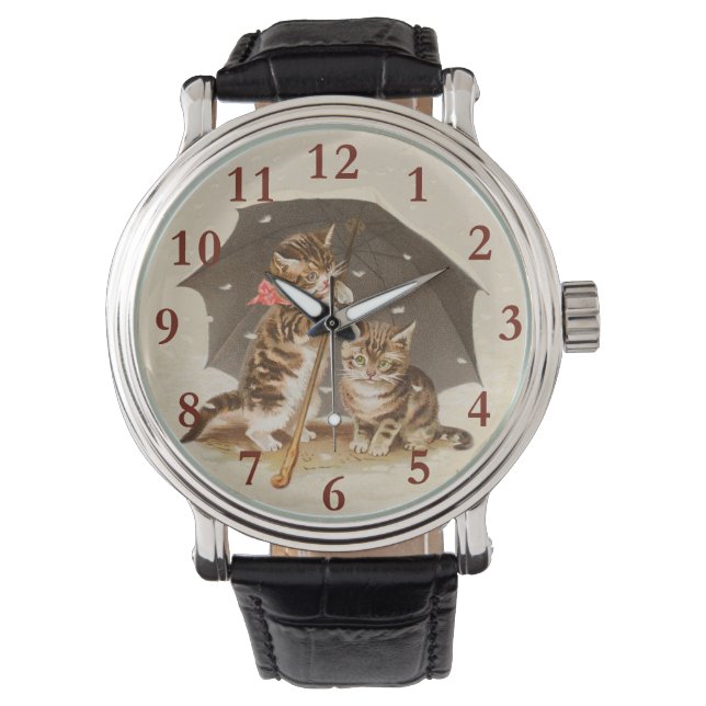Montre Chat Kitten chaton antique vintage jolie mignonne (devant)