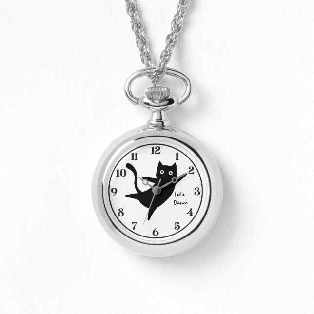 Montre Chat Mignon, Chat Heureux, Dansons, Moderne, Simpl (Recto)