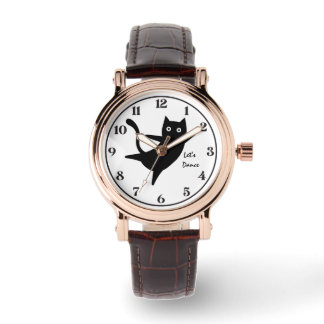 Montre Chat Mignon, Chat Heureux, Dansons, Moderne, Simpl