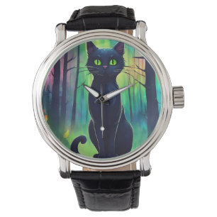 Montre Chat mystique des aurores boréales
