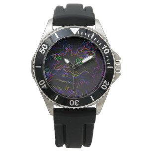 Montre Chat Neon Glow