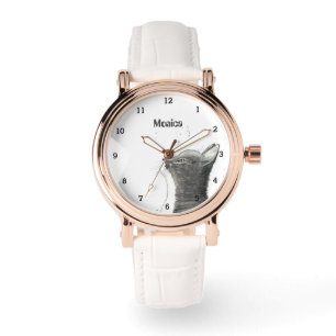Montre Chat noir mignon Animal Kitty Kitten Femme