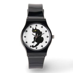 Montre CHAT NOIR NINJA Pws WRIST WATCH