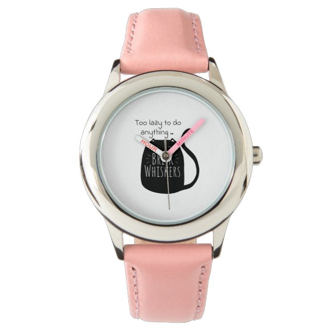 Montre Chat noir paresseux (devant)