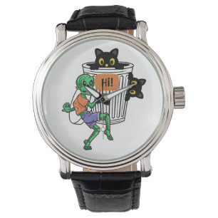 Montre Chat Peureux Halloween
