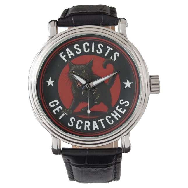 Montre Chats contre les fascistes (devant)