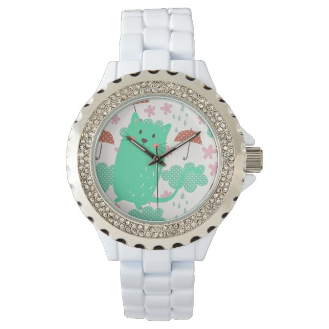 Montre Chats en pluie (devant)