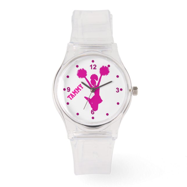 Montre Chaud rose personnalisé Cheerleader's Watch (Recto)