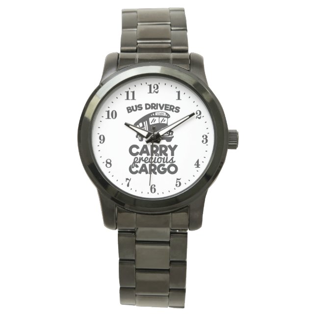 Montre Chauffeur de bus de marchandises précieuses cool (devant)