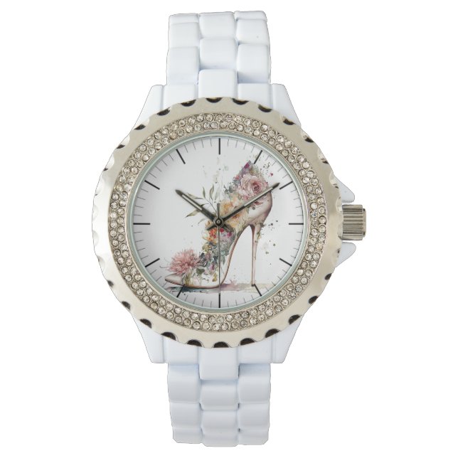 Montre Chaussure florale (devant)