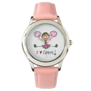 Montre Chaussure rose Figure Cheeleader Watch