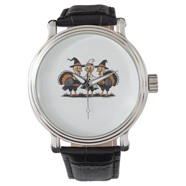 Montre Chaussures d'automne Whimsical Citrouille Chaleur  (devant)
