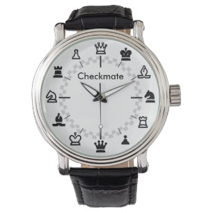 Montre Checkmate Chess Watch - damier blanc