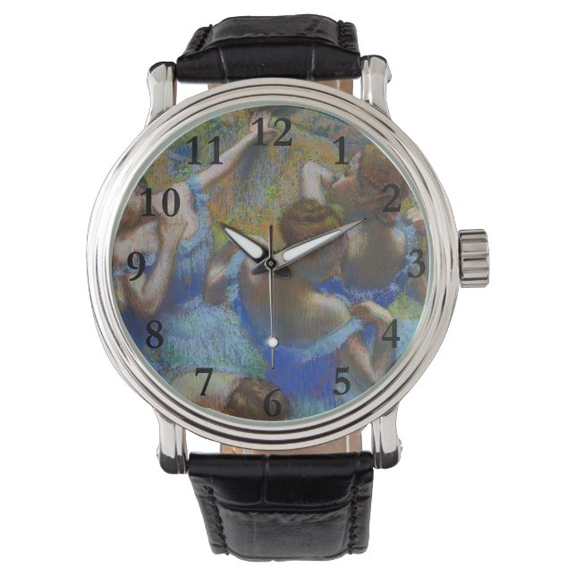 Montre Chef-d'œuvre d'art fin pastel Danseuses bleues de  (devant)