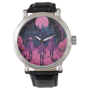 Montre Chemin d'Halloween enchanté avec Citrouilles