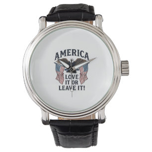 Montre Chemise aigle patriotique America Love It Or Leave