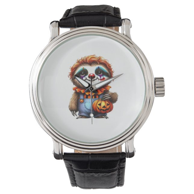Montre Chemise Clown Sloth Halloween surdimensionnée T-sh (devant)