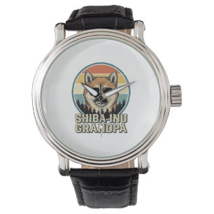 Montre Chemise de conception de chien de grand-père Shiba